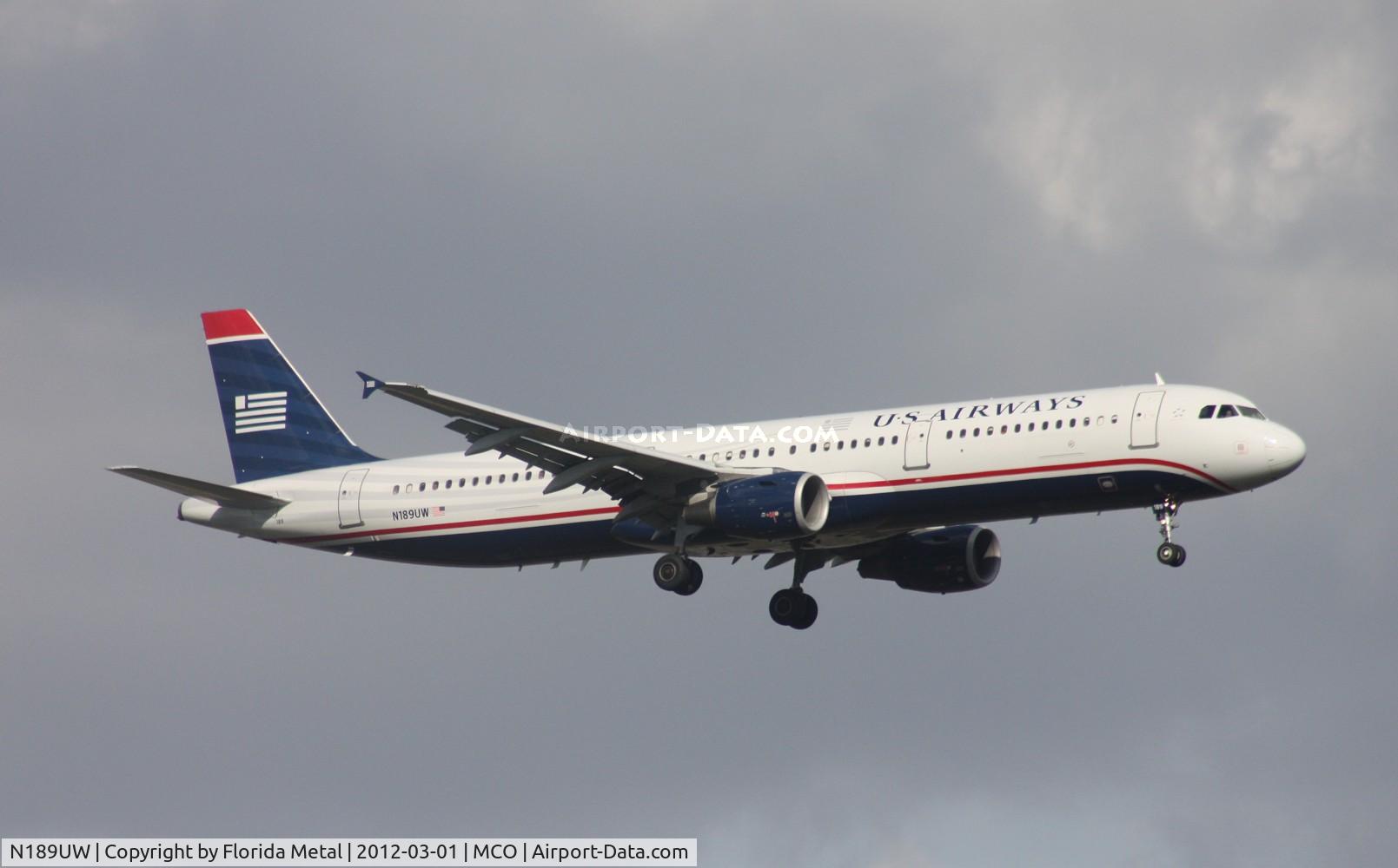 N189UW, 2001 Airbus A321-211 C/N 1425, US Airways A321