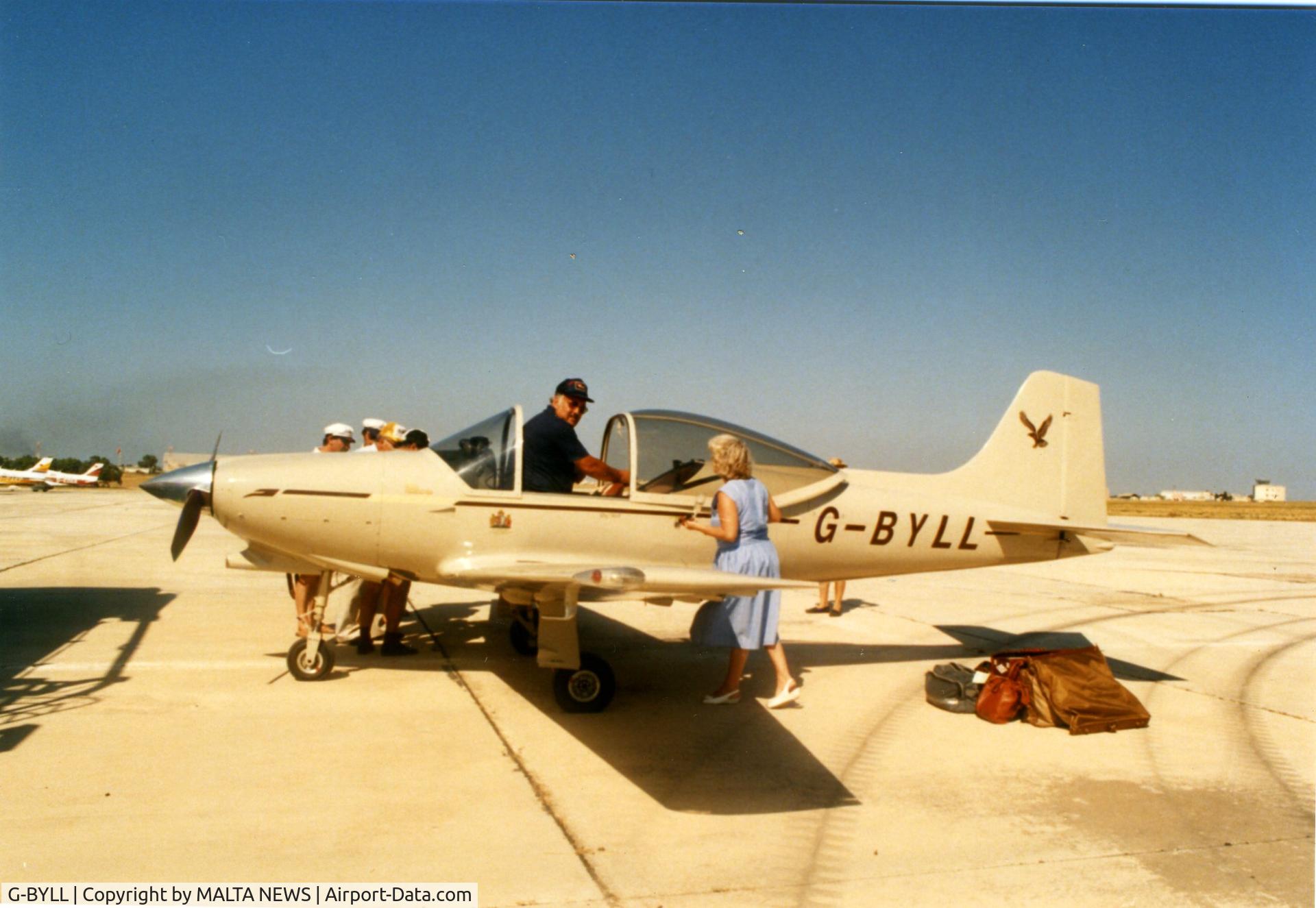 G-BYLL, 1988 Sequoia F8L Falco C/N PFA 100-10843, MALTA AIR RALLY 24/6/89 SOLO FLIGHT

PILOT;RAY HOLT SHERBURN AERO CLUB