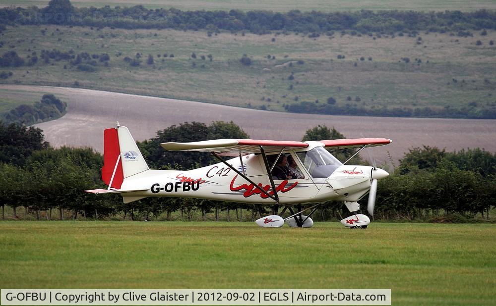G-OFBU, 2001 Comco Ikarus C42 FB UK C/N PFA 322-13653, Originally owned to, Fly Buy Ultralights Ltd in August 2001 and currently a Trustee of, Old Sarum C42 Group since November 2003.