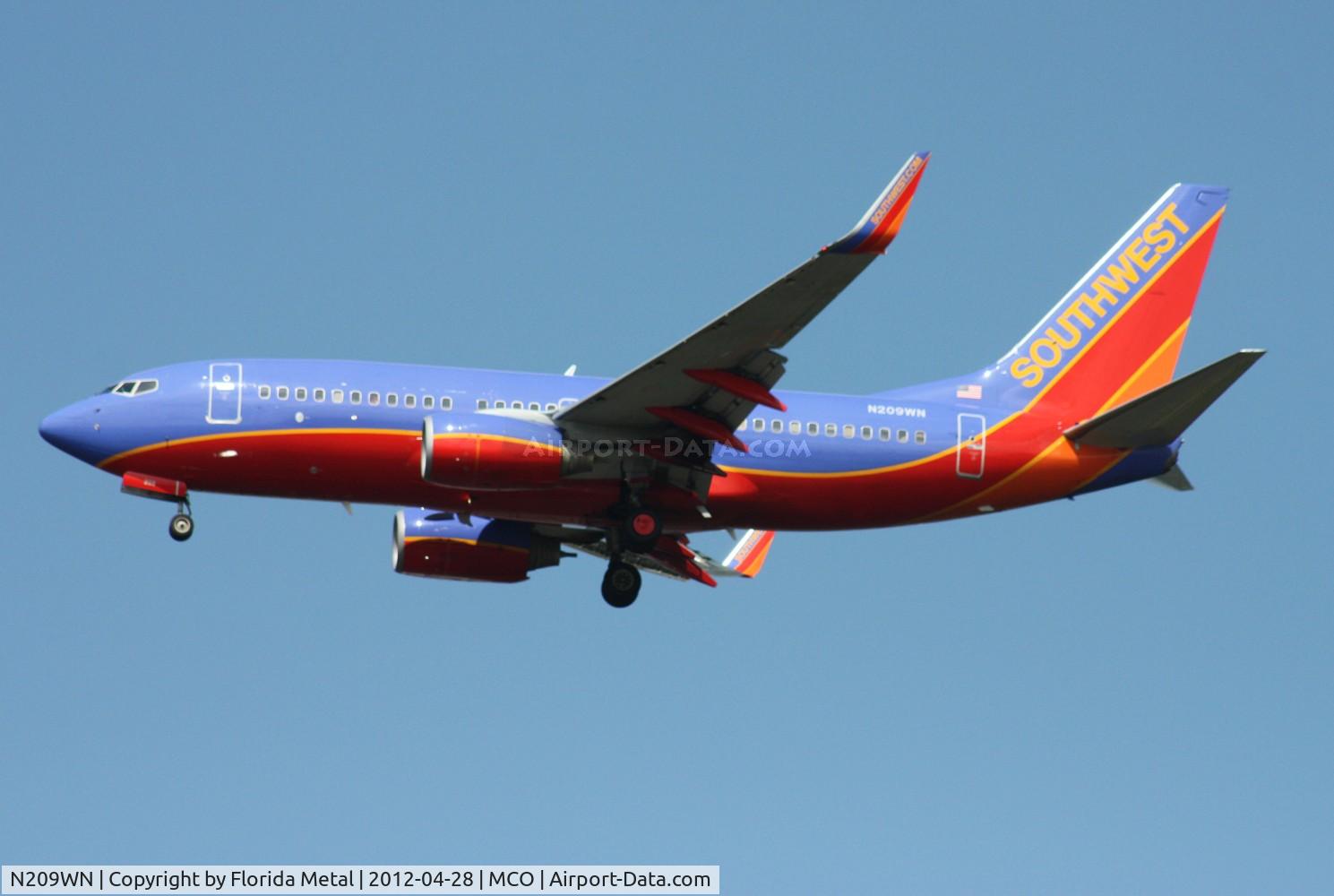 N209WN, 2005 Boeing 737-7H4 C/N 32484, Southwest 737