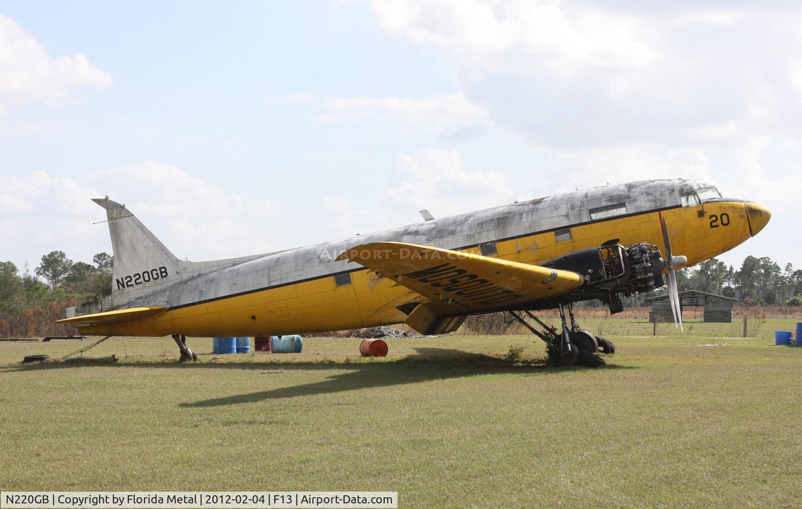 N220GB, 1942 Douglas DC3C 1830-94 C/N 4438, R4D-1 Skytrain believed to have flown in Guadalcanal