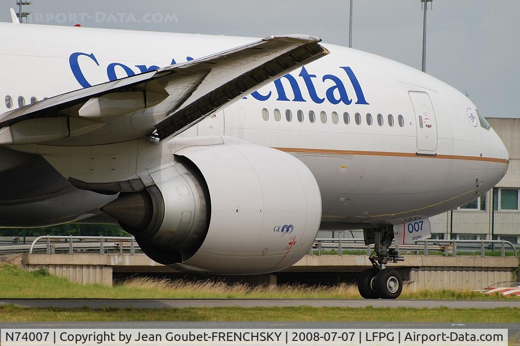 N74007, 1999 Boeing 777-224 C/N 29477, ex COA [CO] Continental Airlines, now UAL [UA] United Airlines