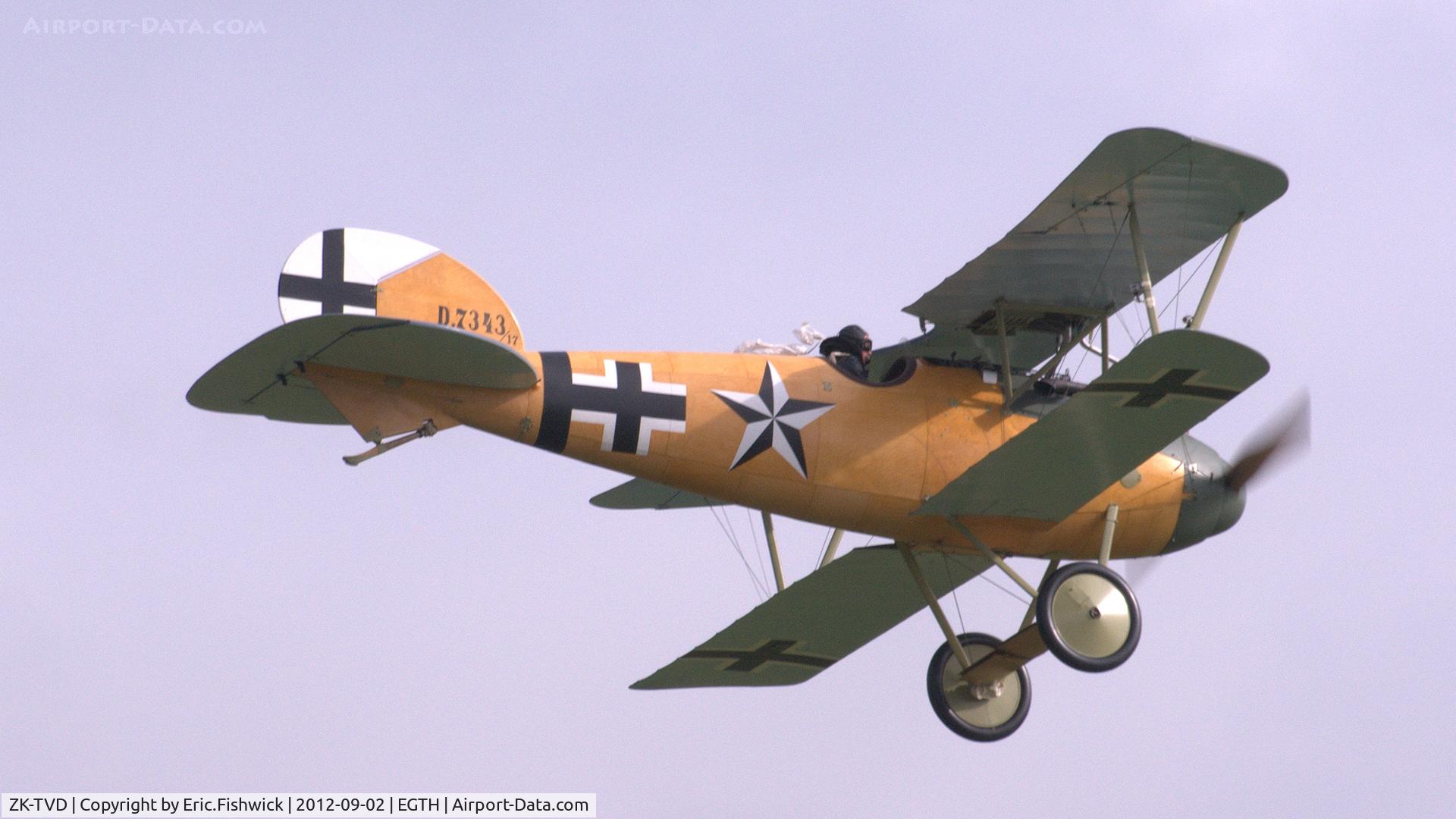 ZK-TVD, 2011 Albatros D-Va Replica C/N 83, 42. ZK-TVD at Shuttleworth Pagent Air Display, Sept. 2012.