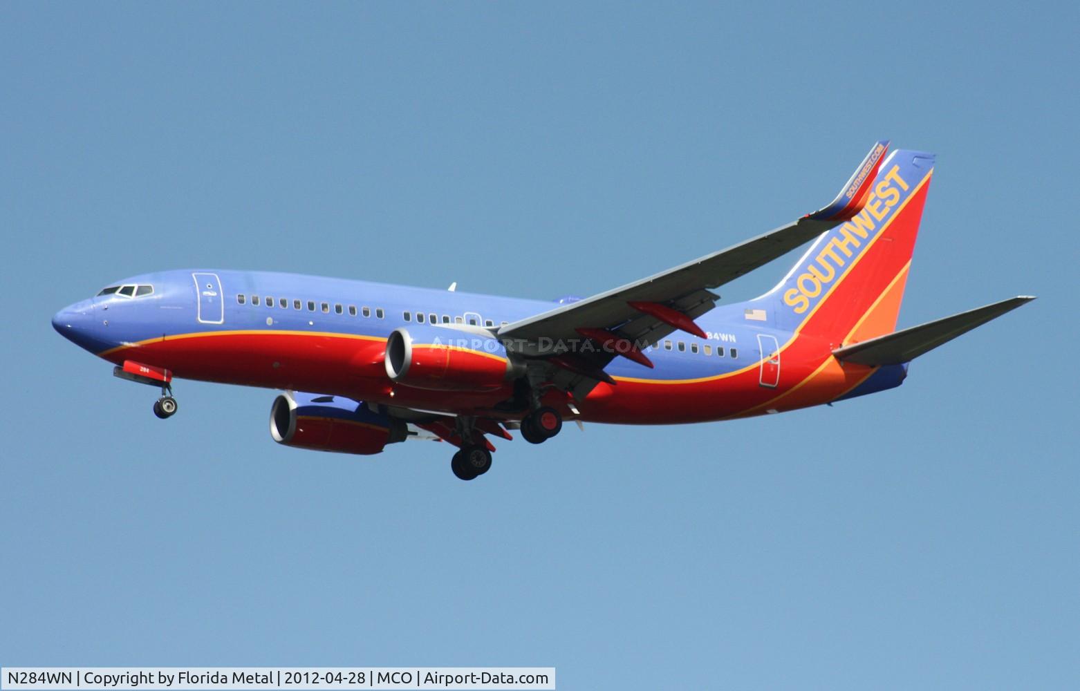 N284WN, 2007 Boeing 737-7H4 C/N 32535, Southwest 737