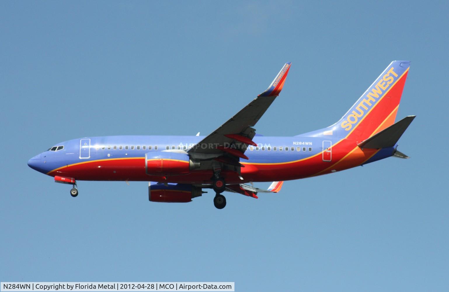 N284WN, 2007 Boeing 737-7H4 C/N 32535, Southwest 737