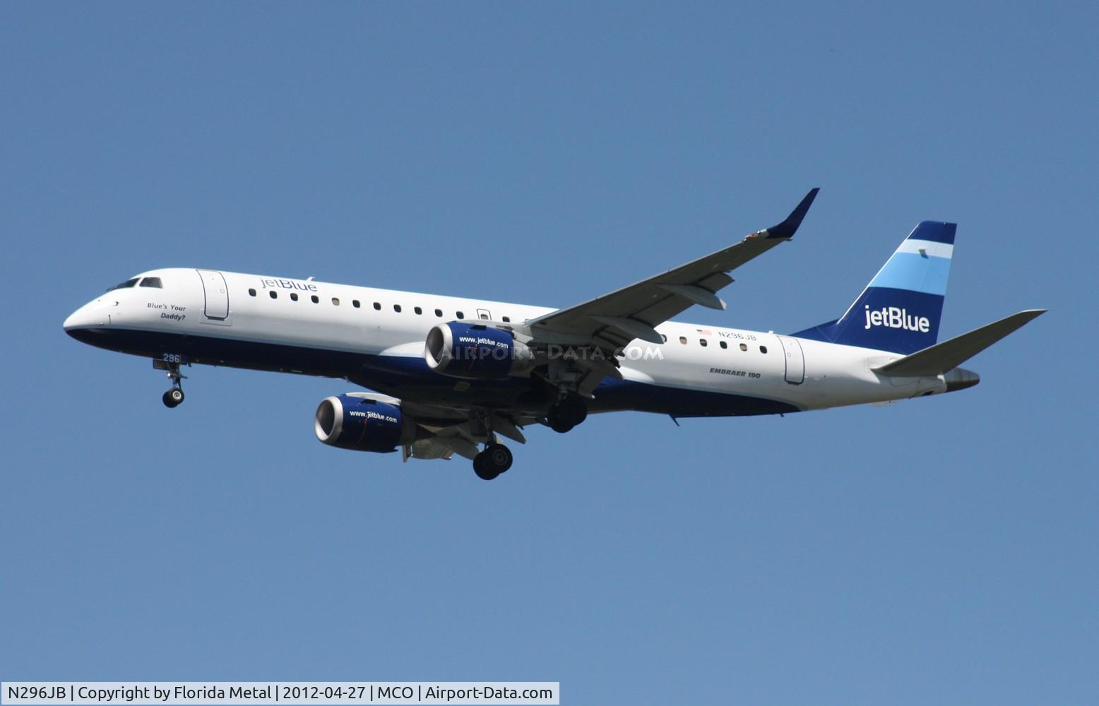 N296JB, Embraer ERJ-190-100 IGW 190AR C/N 19000219, Jet blue E190