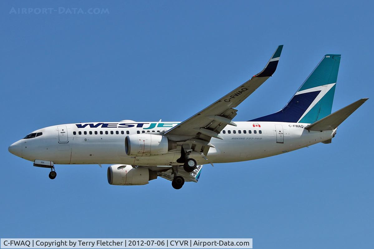 C-FWAQ, 2002 Boeing 737-7CT C/N 32748, Boeing 737-7CT, c/n: 32748