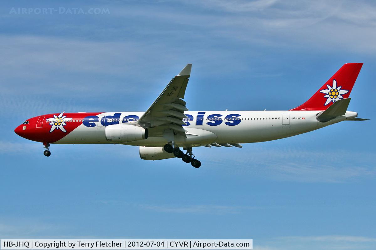 HB-JHQ, 2010 Airbus A330-343X C/N 1193, Edelweiss 2010 Airbus A330-343X, c/n: 1193