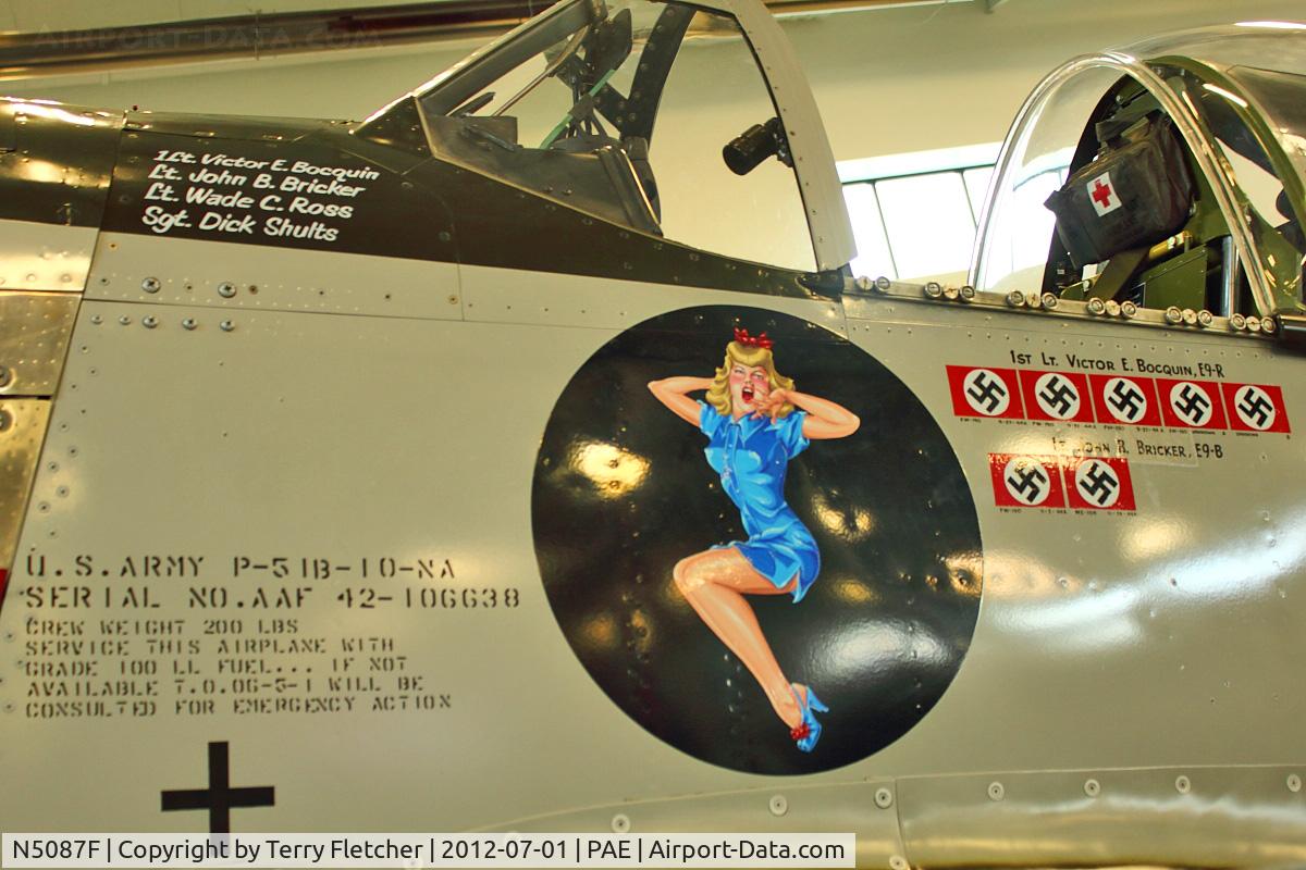 N5087F, 1943 North American P-51B Mustang C/N 104-25440, Artwork on 1943 American Avia Inc NORTH AMERICAN P-51B, c/n: 42-106638