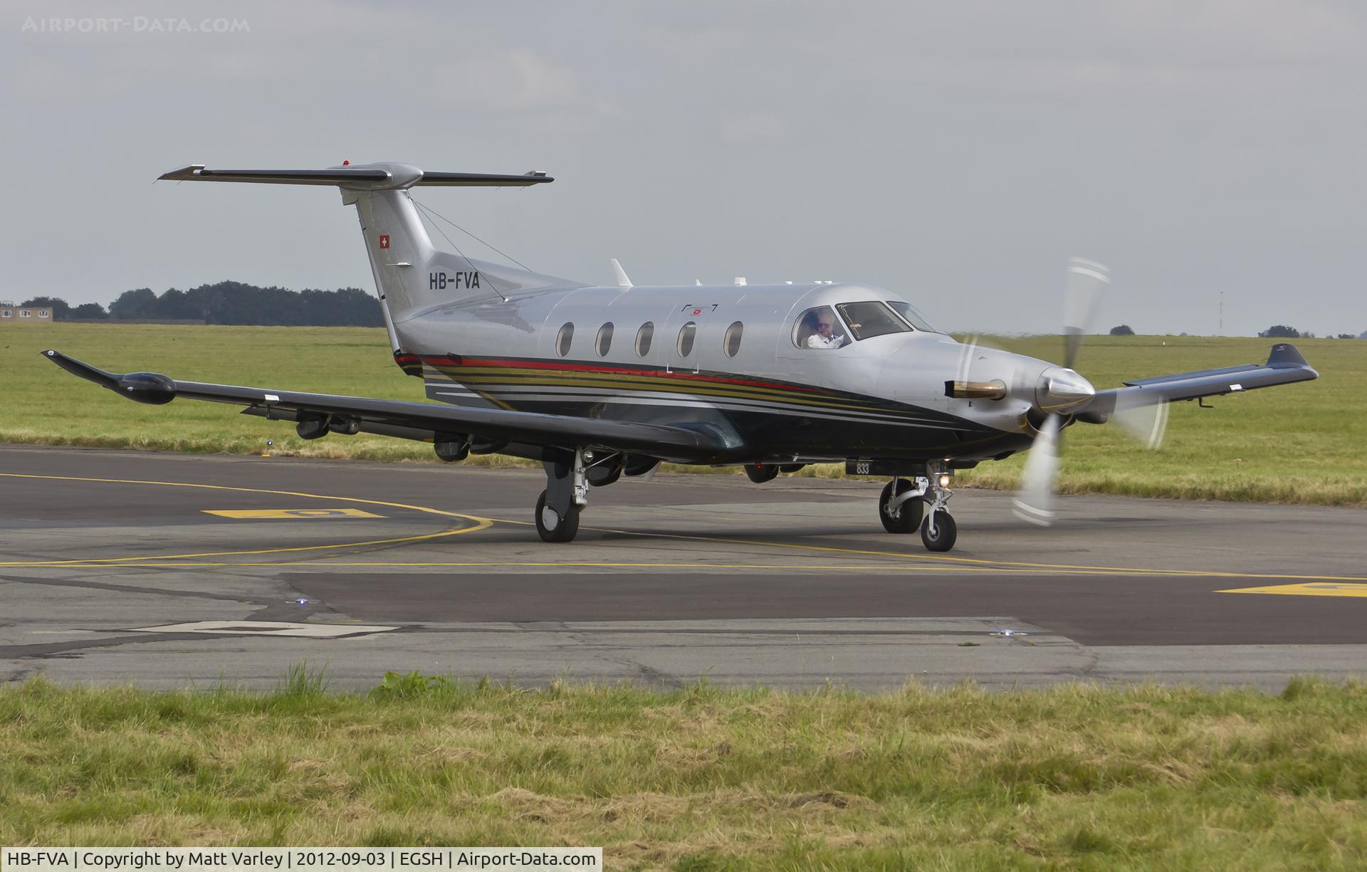HB-FVA, 2007 Pilatus PC-12/47 C/N 833, Departing SaxonAir.