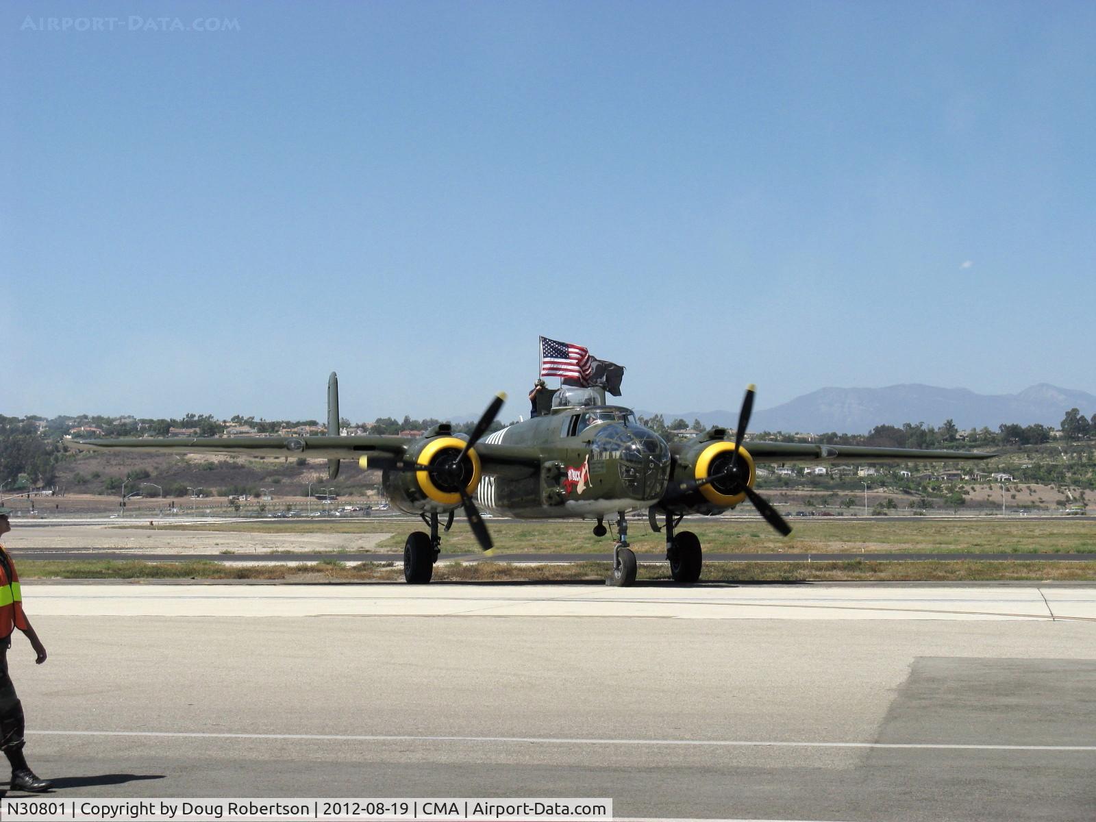 N30801, 1944 North American TB-25N Mitchell C/N 108-34076, 1944 North American TB-25N MITCHELL 'Executive Sweet', two Wright Cyclone R-2600s 1,700 Hp each, engine warmups