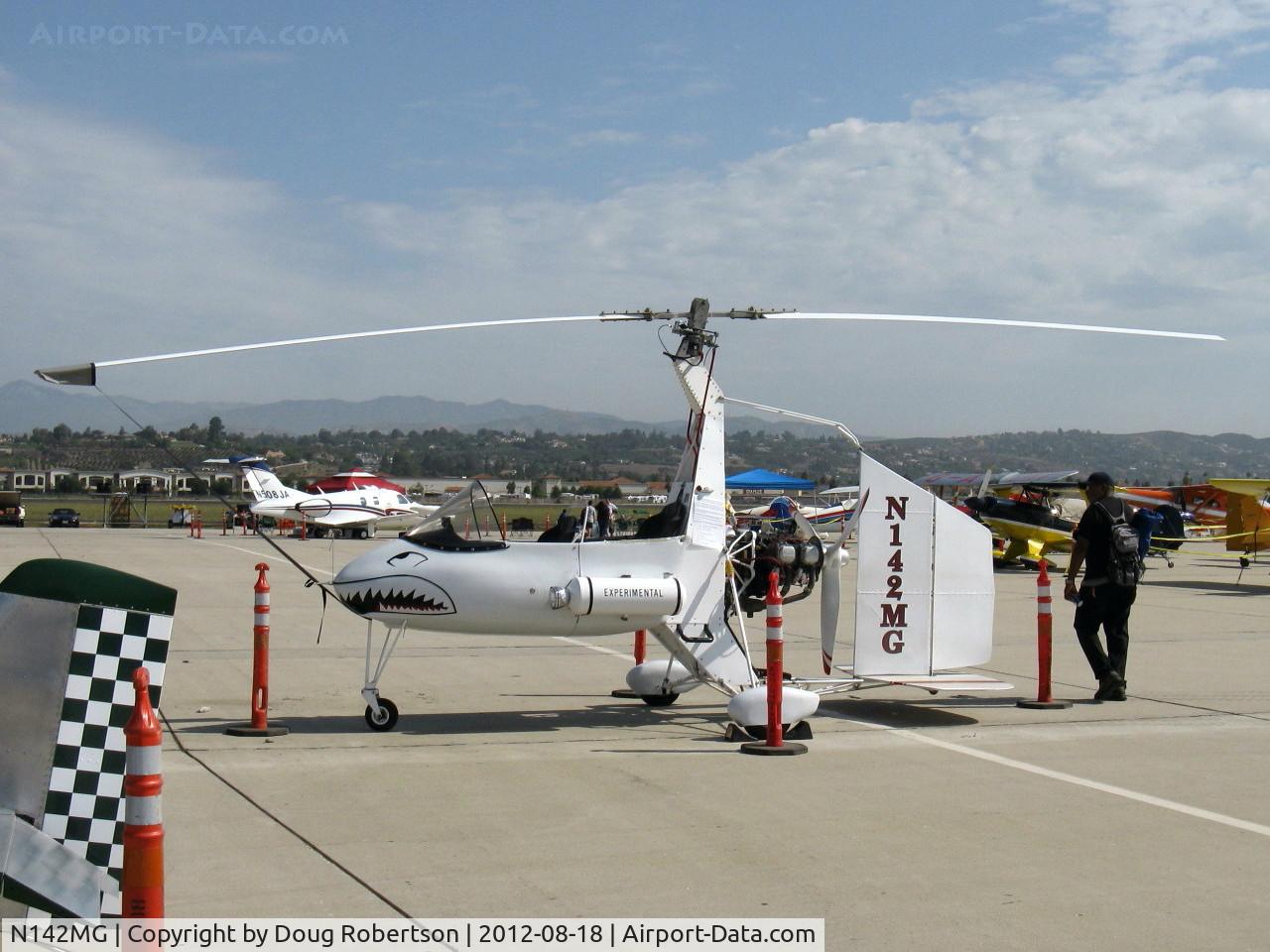 N142MG, 1999 Givans Mark E Predator C/N 1, 1999 Givans PREDATOR, powered autogyro, Lycoming IO-320-B1A 160 Hp engine upgrade pusher, designed as one-off by an A&P pilot, not an aeronautical engineer. Two-place tandem seats. Always an attraction!