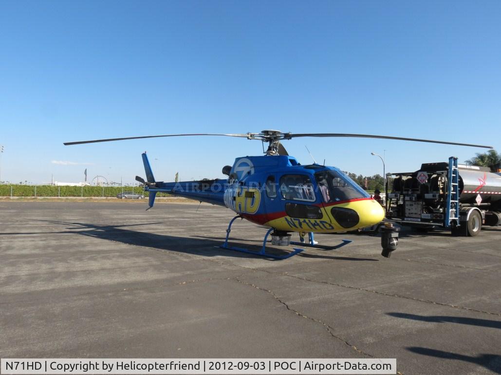 N71HD, 2004 Eurocopter AS-350B-2 Ecureuil Ecureuil C/N 3849, Fuel truck backed up and ready to fuel ship