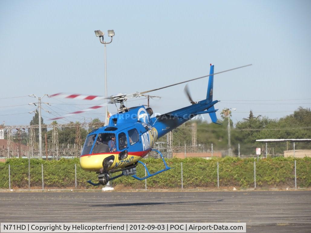 N71HD, 2004 Eurocopter AS-350B-2 Ecureuil Ecureuil C/N 3849, Nose down to pick up speed for lift