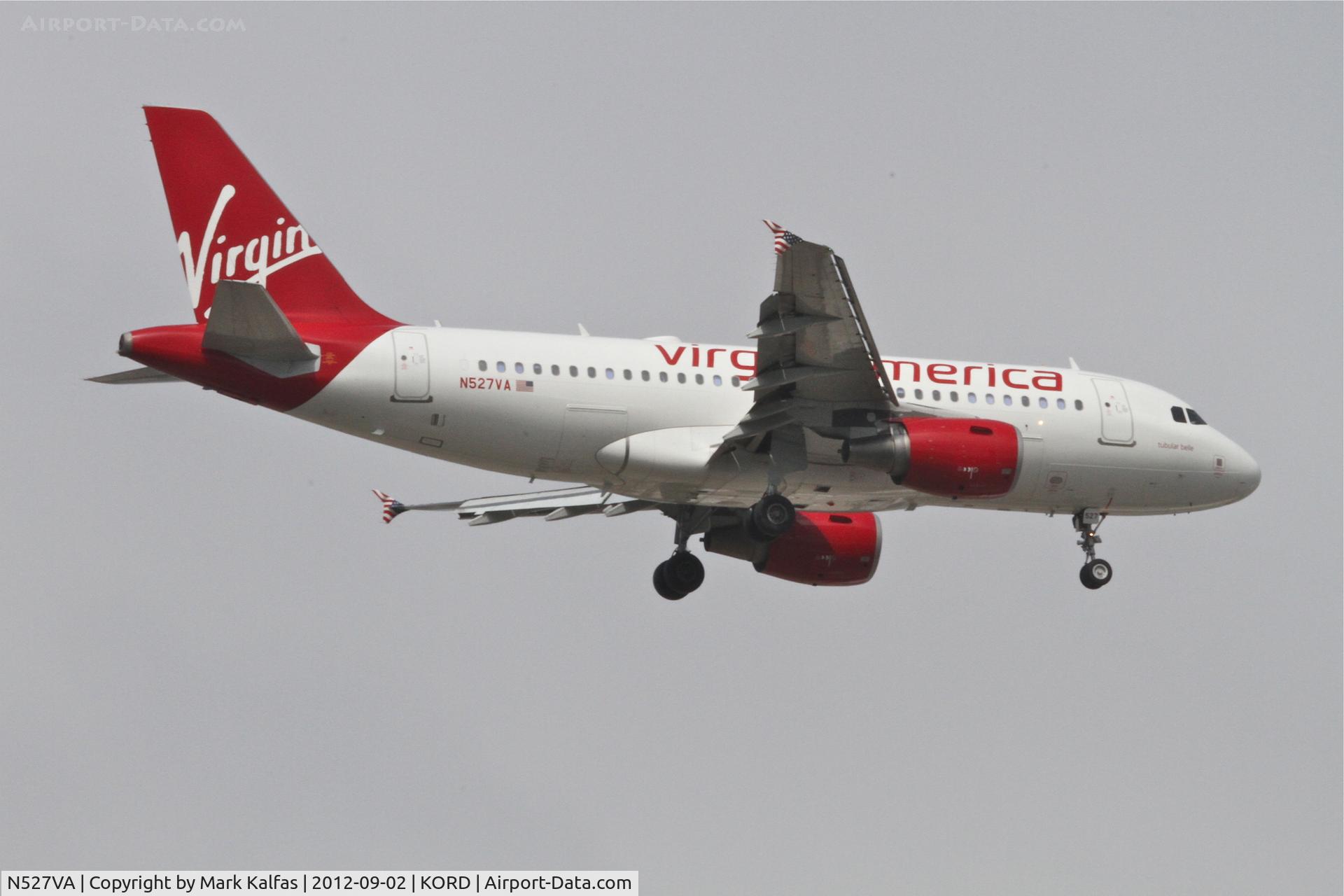 N527VA, 2008 Airbus A319-112 C/N 3417, Virgin America Airbus A319-112 