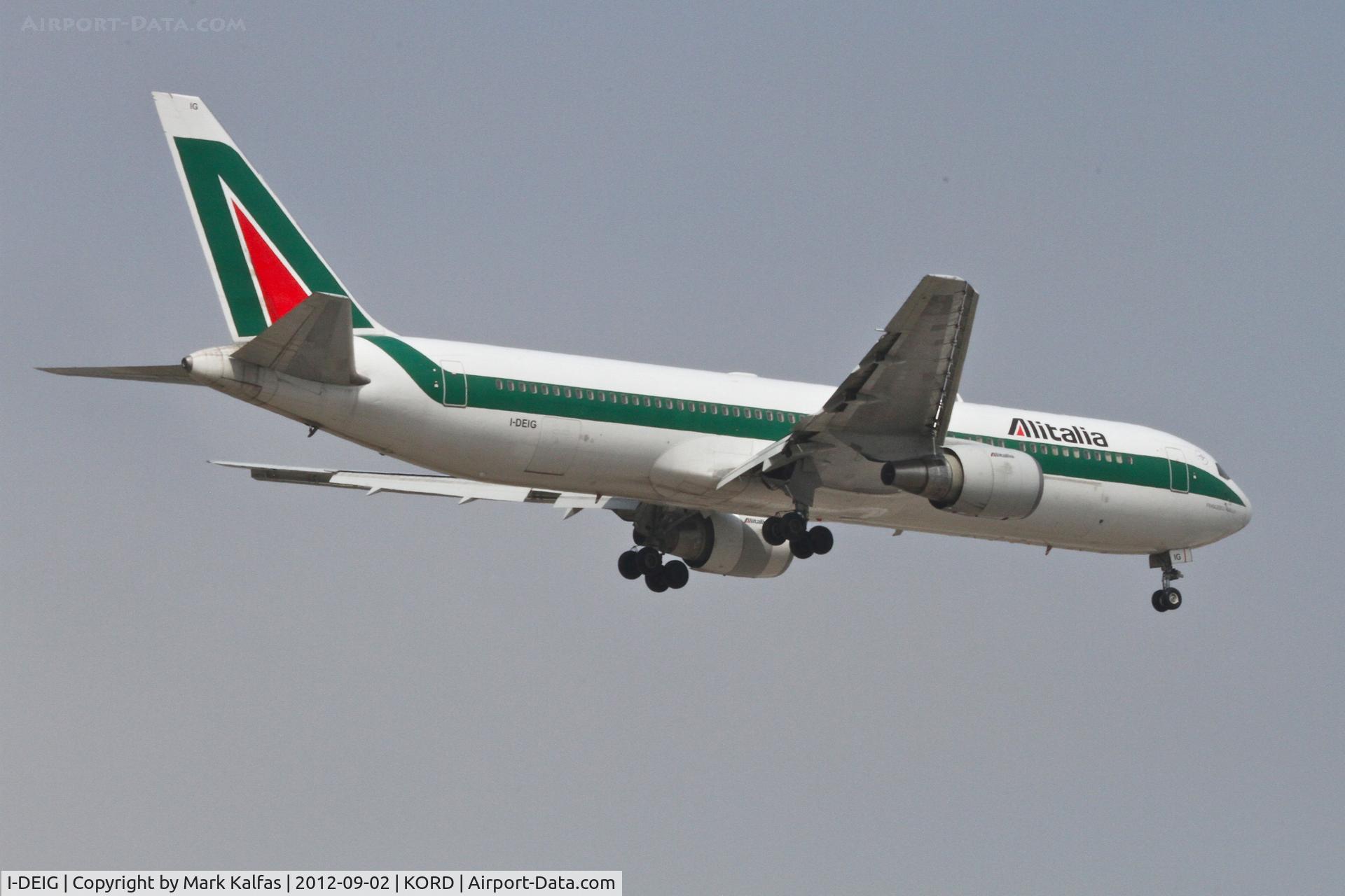 I-DEIG, 1996 Boeing 767-33A C/N 27918, Alitalia Boeing 767-33A, ANA628 arriving from Leonardo da Vinci Int'l/LIRF, RWY 10 approach KORD.