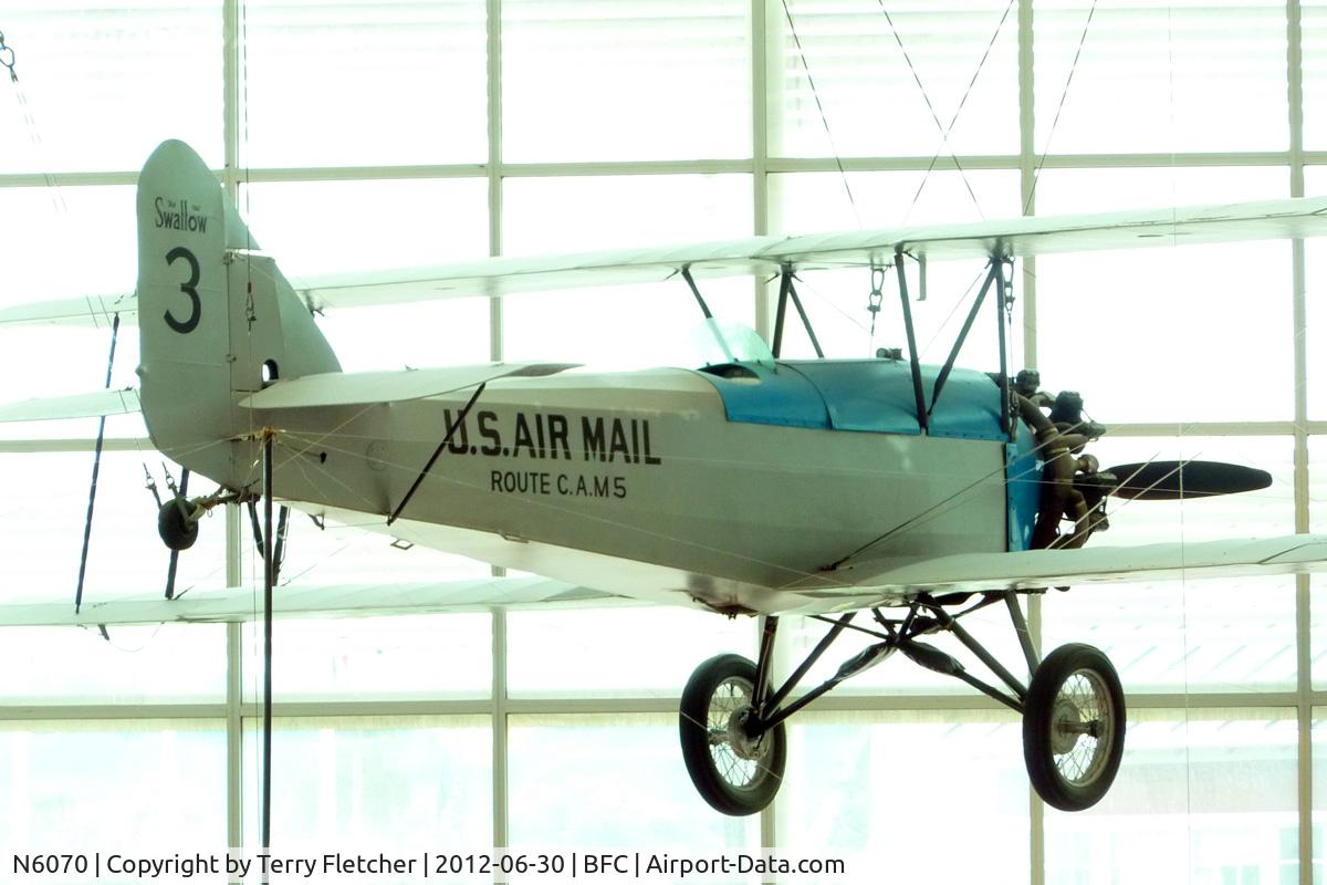 N6070, 1928 Swallow OX-5 Swallow C/N 968, 1928 Swallow SWALLOW, c/n: 968 in Seattle Museum of Flight