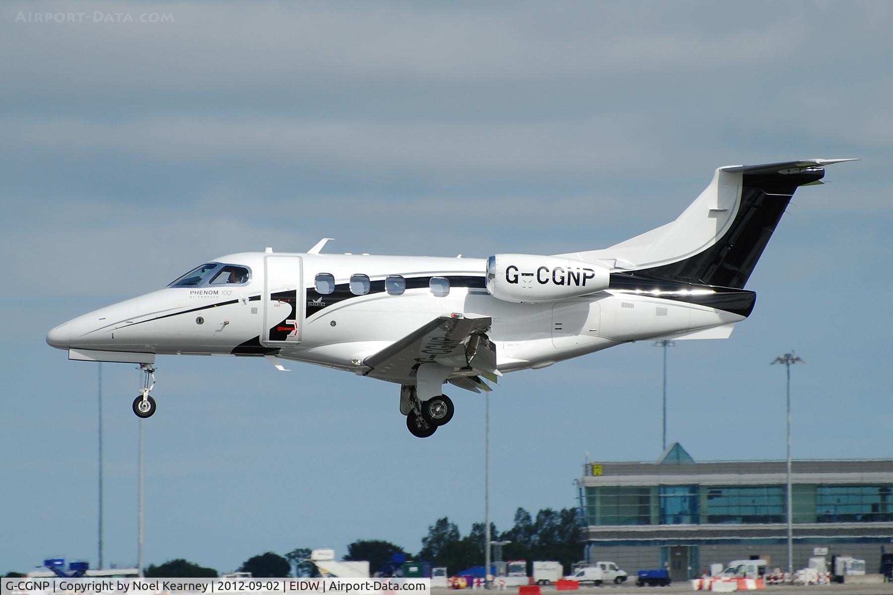 G-CGNP, 2010 Embraer EMB-500 Phenom 100 C/N 50000146, Landing Rwy 28 at EIDW