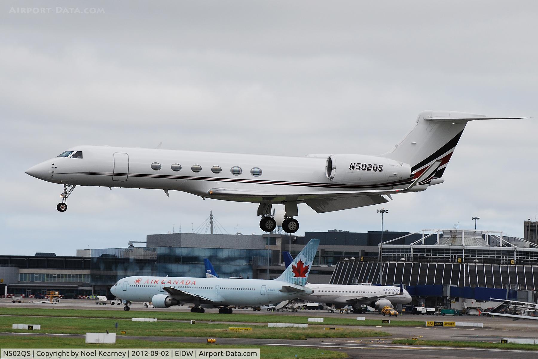N502QS, 2000 Gulfstream Aerospace G-V C/N 601, Landing Rwy 28 at EIDW