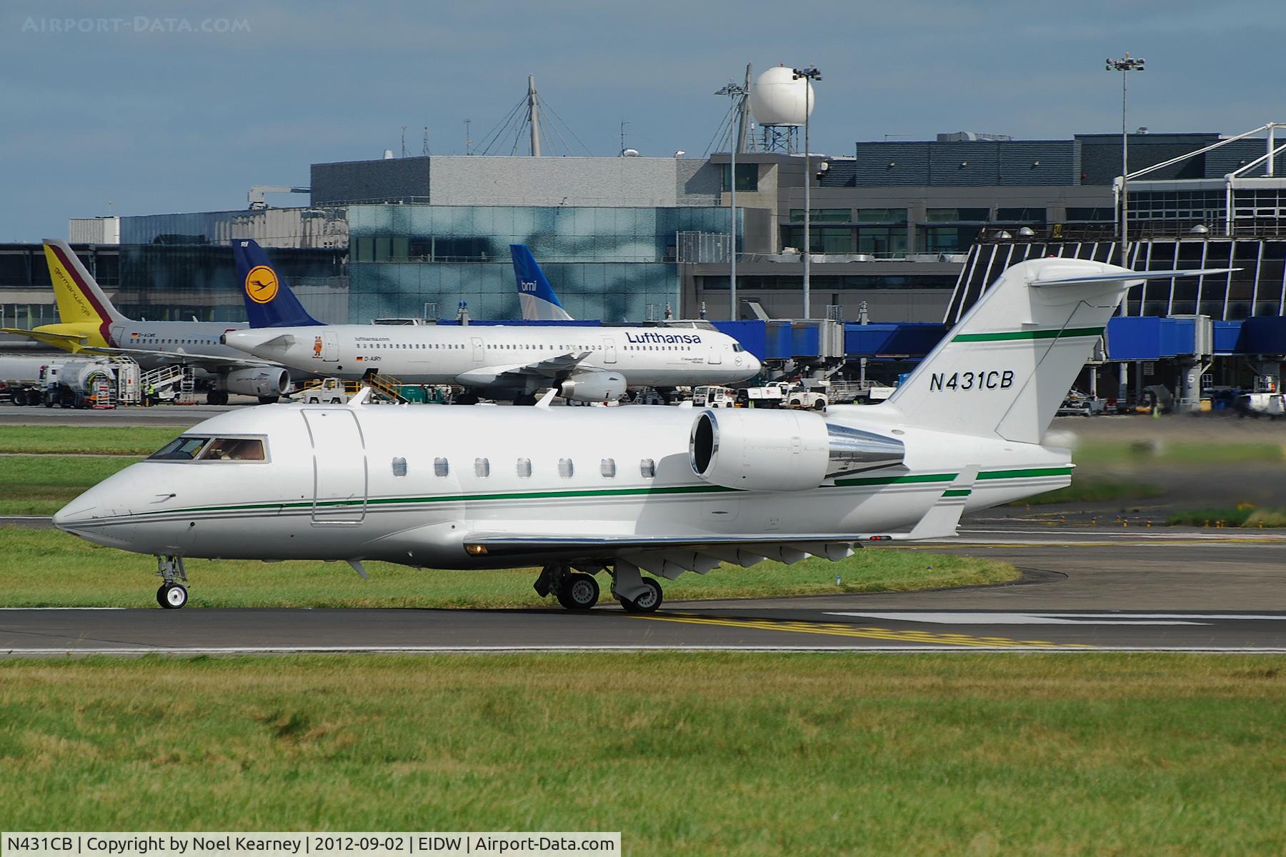 N431CB, 1994 Canadair Challenger 601-3R (CL-600-2B16) C/N 5164, Lined up for departure off Rwy 28 at EIDW.