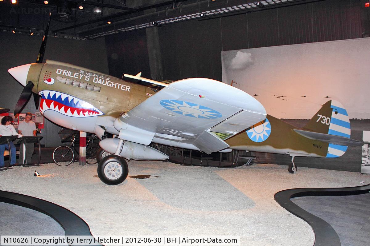 N10626, 1944 Curtiss P-40N Warhawk C/N 4192, 1944 Curtiss Wright P-40N, c/n: 4192 in Seattle Museum of Flight