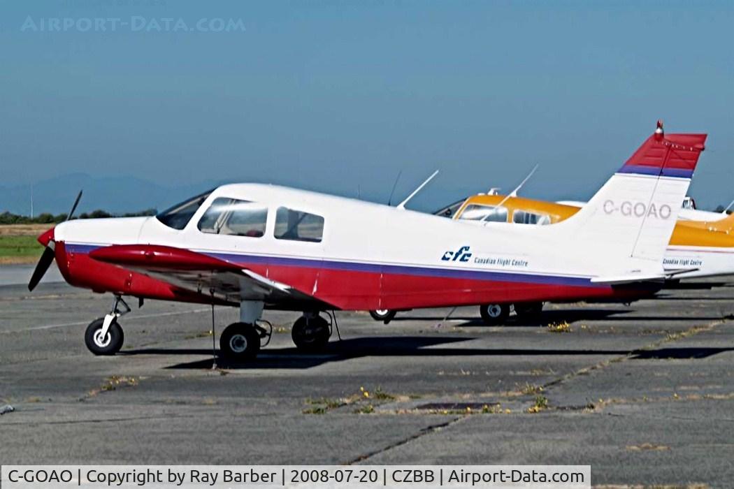 C-GOAO, 1974 Piper PA-28-140 C/N 28-7425261, Piper PA-28-140 Cherokee [28-7425261] Boundary Bay~C 20/07/2008. This aircraft was cancelled on 10/02/2009 after a forced landing in swampy ground at Pitt Meadows~C  on 12/09/2008