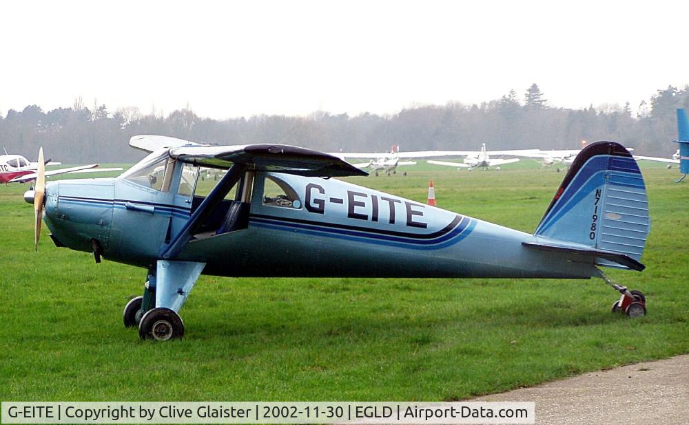 G-EITE, 1946 Luscombe 8F Silvaire C/N 3407, Ex: N71980 > G-EITE - Originally owned to and currently in private hands since July 1988.