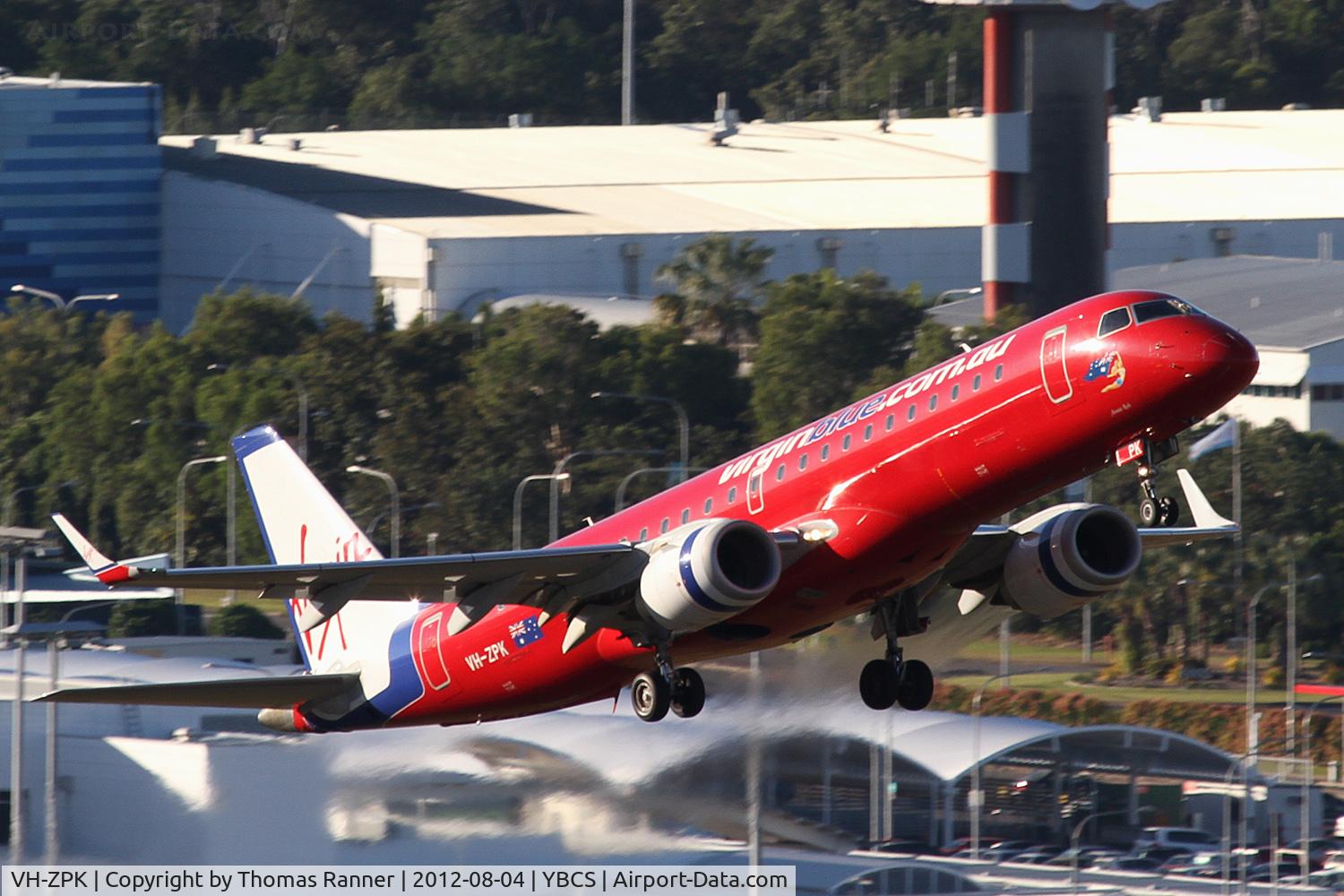VH-ZPK, 2008 Embraer 190AR (ERJ-190-100IGW) C/N 19000218, Virgin Australia Embraer 190