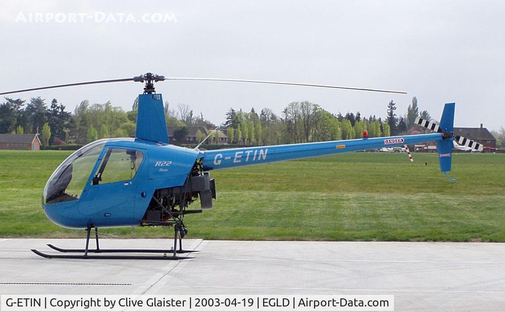 G-ETIN, 1988 Robinson R22 Beta C/N 0853, Ex: N9081D > G-ETIN - Originally owned to, Lullingstone Water Ltd in September 1988 and currently with, Getin Helicopters Ltd since February 2002.