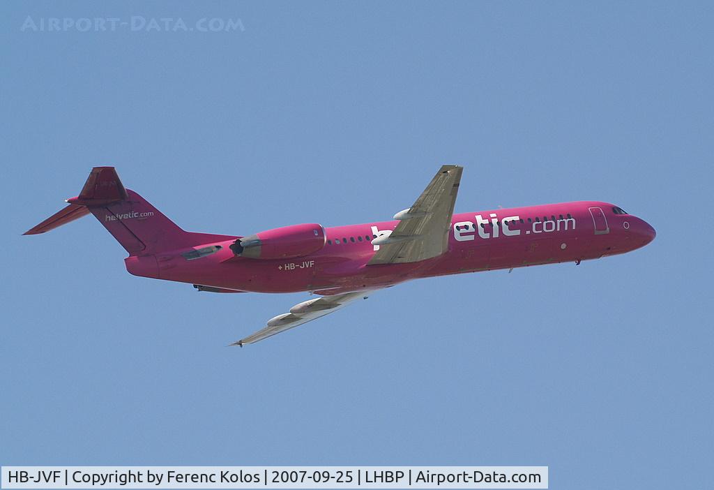 HB-JVF, 1993 Fokker 100 (F-28-0100) C/N 11466, Ferihegy