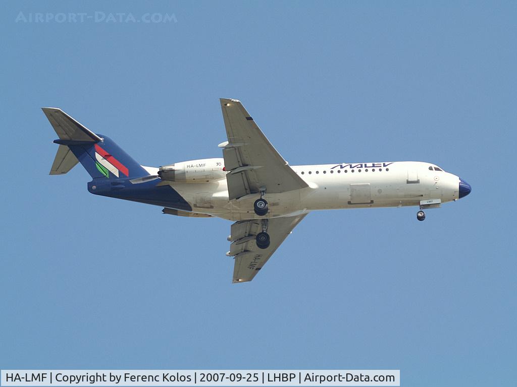 HA-LMF, 1996 Fokker 70 (F-28-0070) C/N 11571, Ferihegy