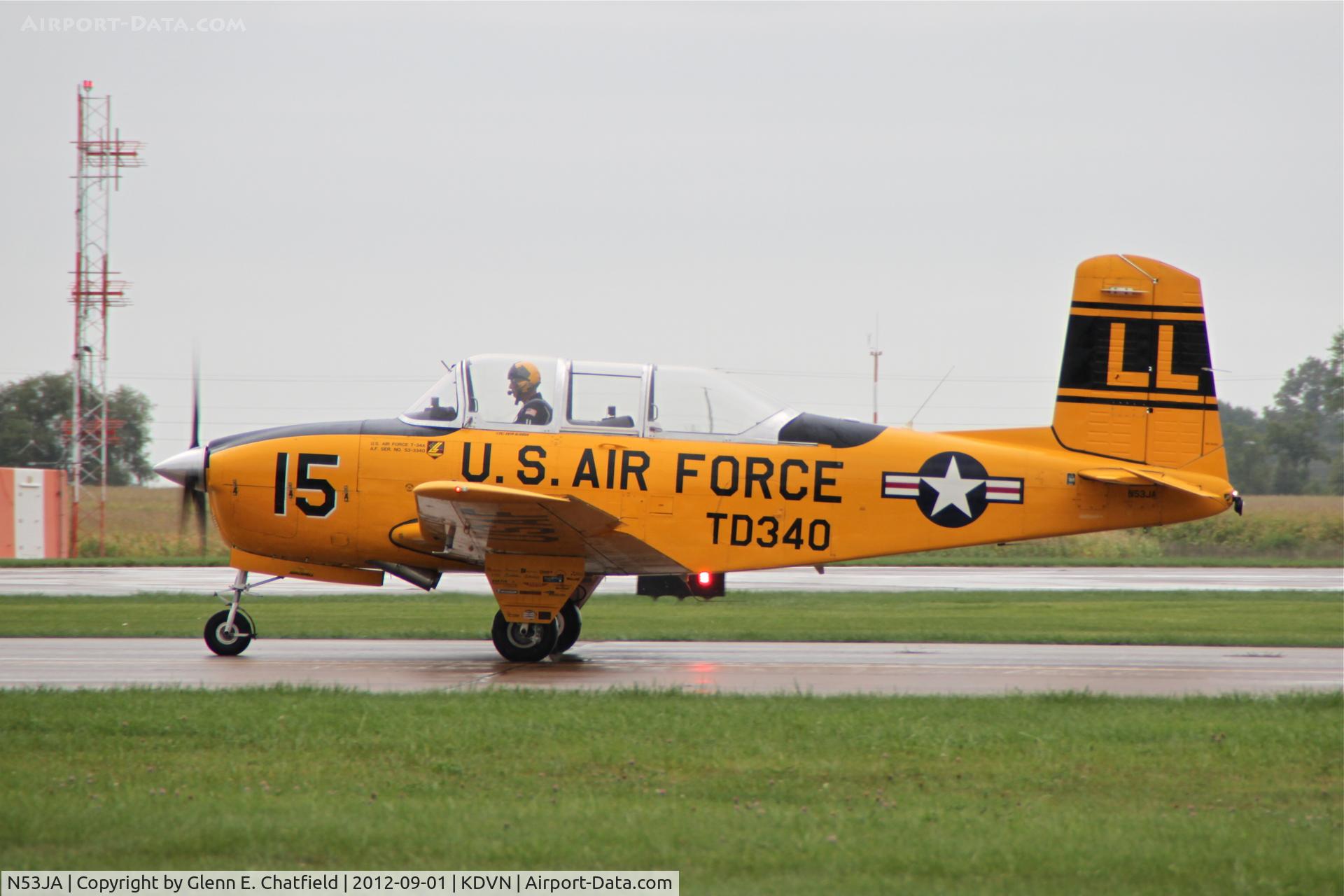 N53JA, Beech T-34A Mentor C/N G-101, Quad Cities Air Show