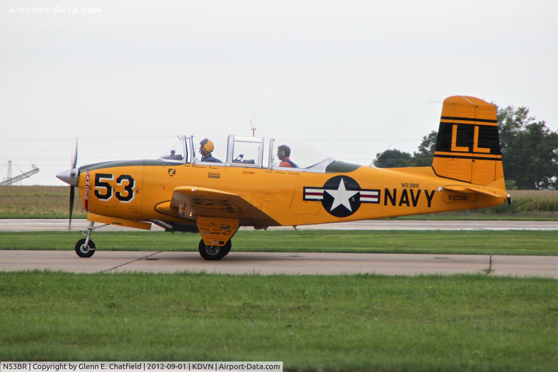N53BR, 1953 Beech T-34A Mentor Mentor C/N G-152, Quad Cities Air Show