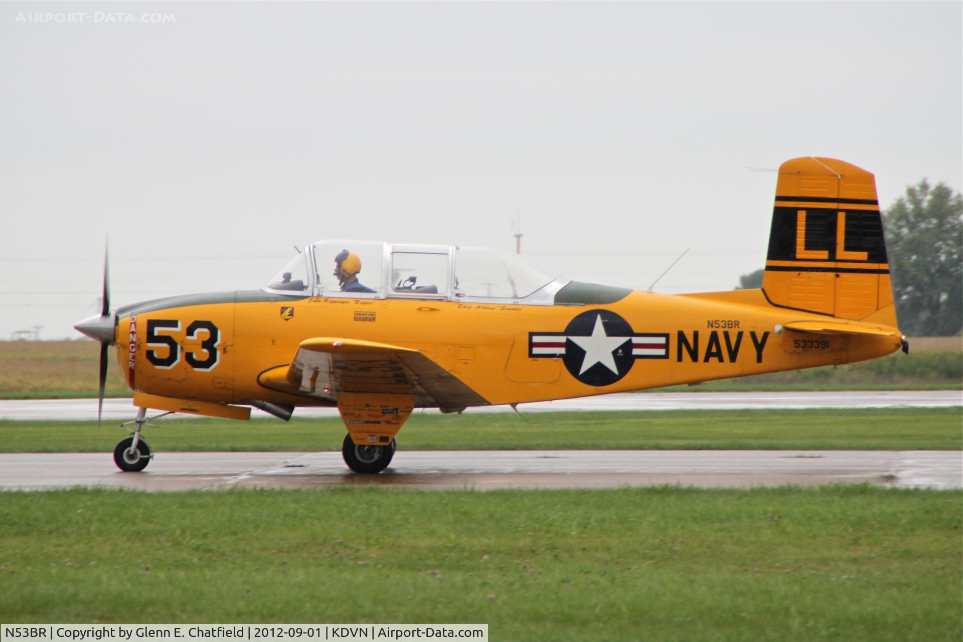 N53BR, 1953 Beech T-34A Mentor Mentor C/N G-152, Quad Cities Air Show
