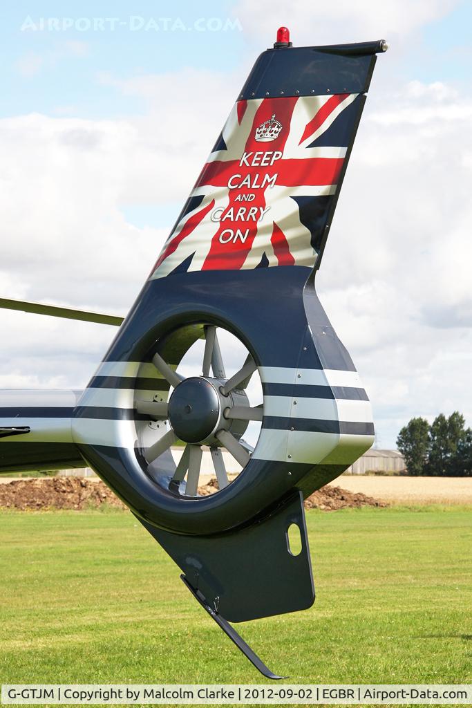 G-GTJM, 2006 Eurocopter EC-120B Colibri C/N 1428, A famous slogan from World War II. Eurocopter EC-120B Colibri at The Real Aeroplane Club's Wings & Wheels weekend, Breighton Airfield, September 2012.