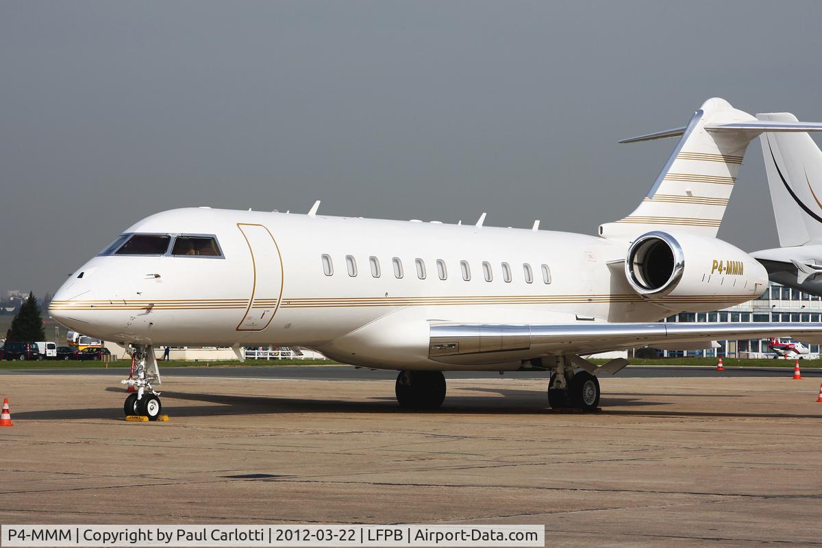 P4-MMM, 2011 Bombardier BD-700-1A11 Global 5000 C/N 9430, Operated by Carre Aviation. First addition to the database.