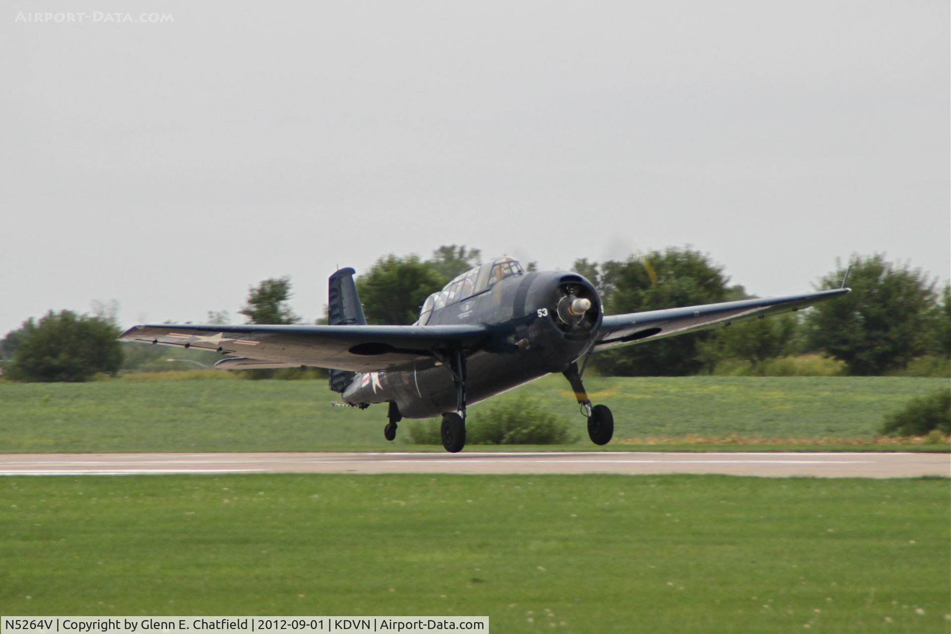 N5264V, 1945 Grumman TBM-3E Avenger C/N 53353, Quad Cities Air Show