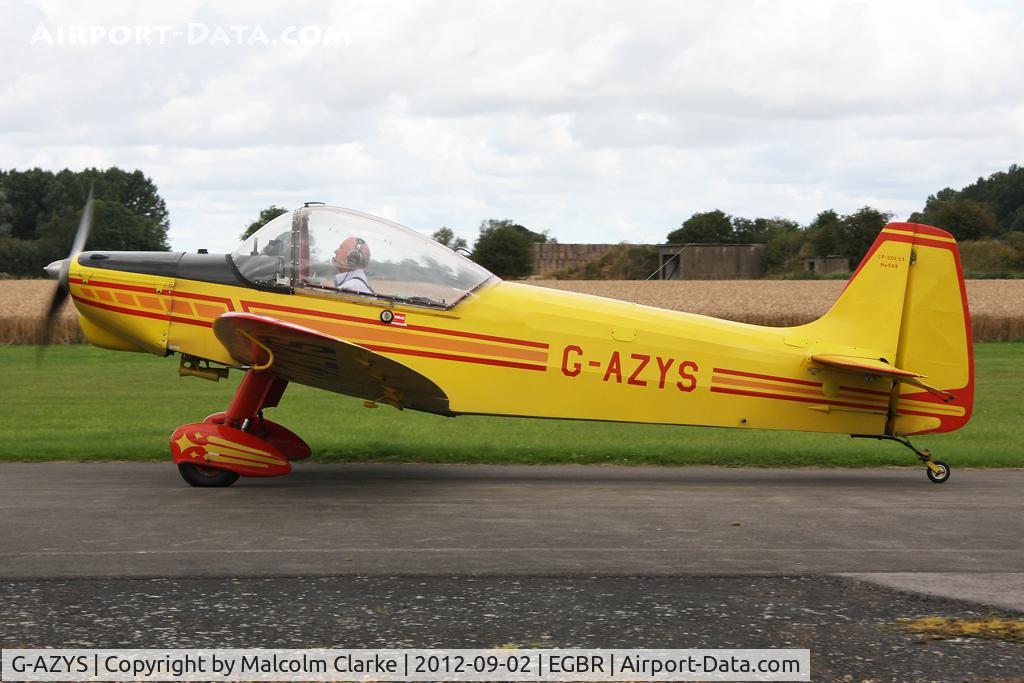 G-AZYS, 1961 Scintex CP-301C-1 Emeraude C/N 568, Scintex CP-301C-1 Emeraude at The Real Aeroplane Club's Wings & Wheels weekend, Breighton Airfield, September 2012.