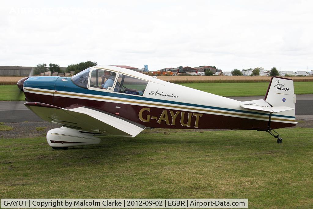 G-AYUT, 1964 SAN Jodel DR-1050 Ambassadeur C/N 479, SAN Jodel DR-1050 Ambassadeur at The Real Aeroplane Club's Wings & Wheels weekend, Breighton Airfield, September 2012.