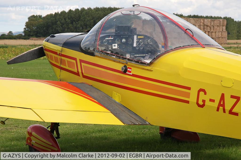 G-AZYS, 1961 Scintex CP-301C-1 Emeraude C/N 568, Scintex CP-301C-1 Emeraude at The Real Aeroplane Club's Wings & Wheels weekend, Breighton Airfield, September 2012.