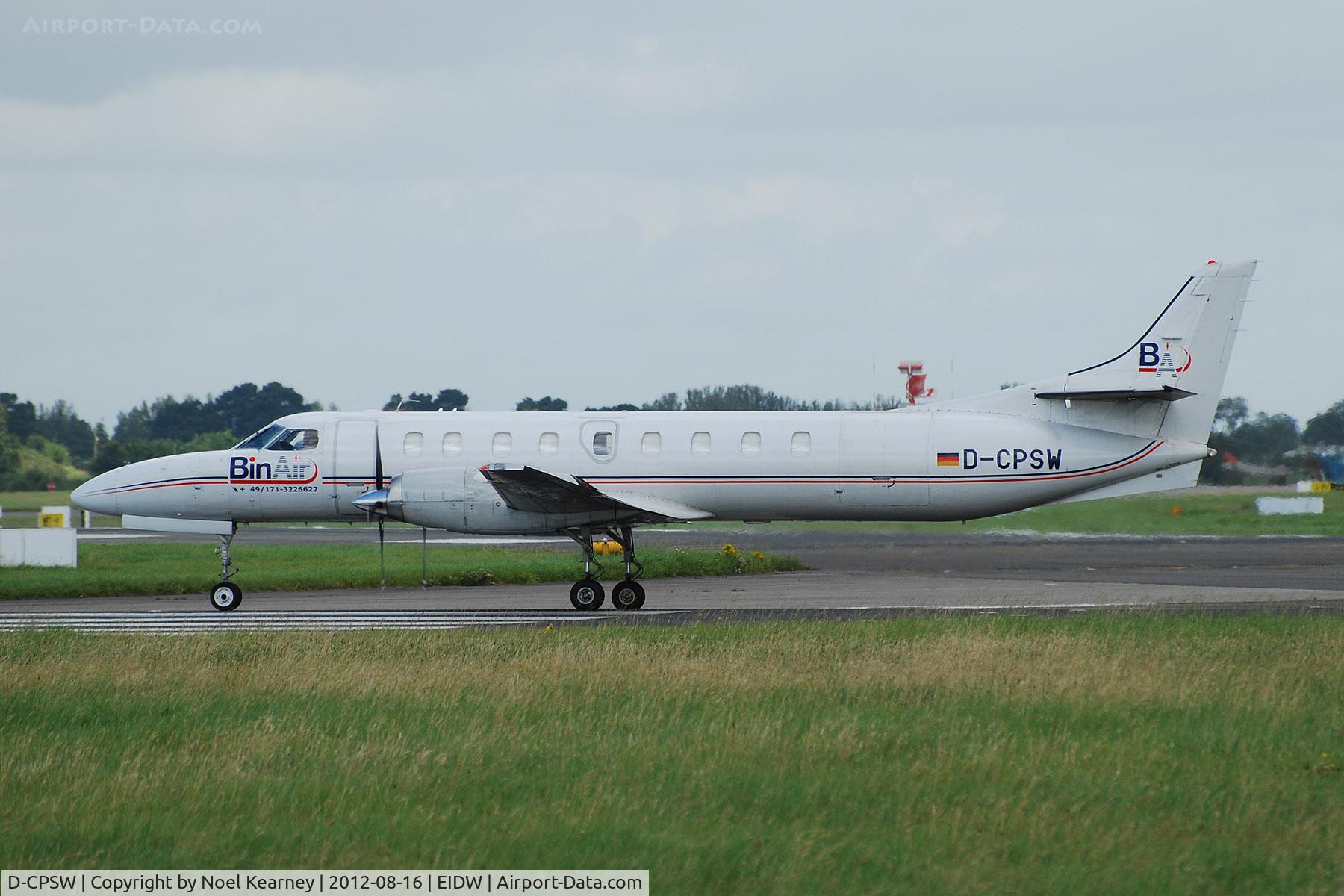 D-CPSW, 1990 Fairchild SA-227AC Metro III C/N AC-757B, Lined up for departure off Rwy 28 at Dublin.