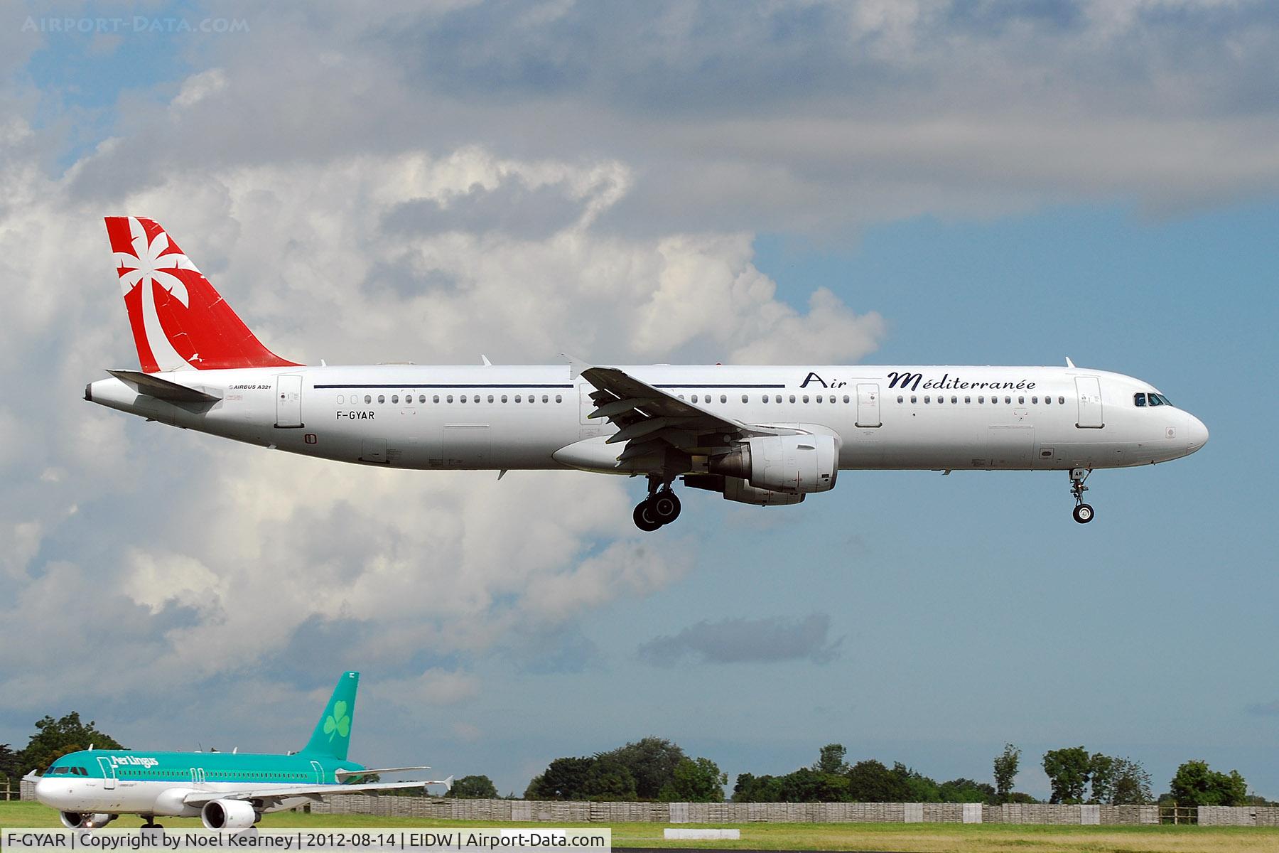F-GYAR, 1995 Airbus A321-211 C/N 891, Photographed about to land on Rwy 10 at Dublin Airport.