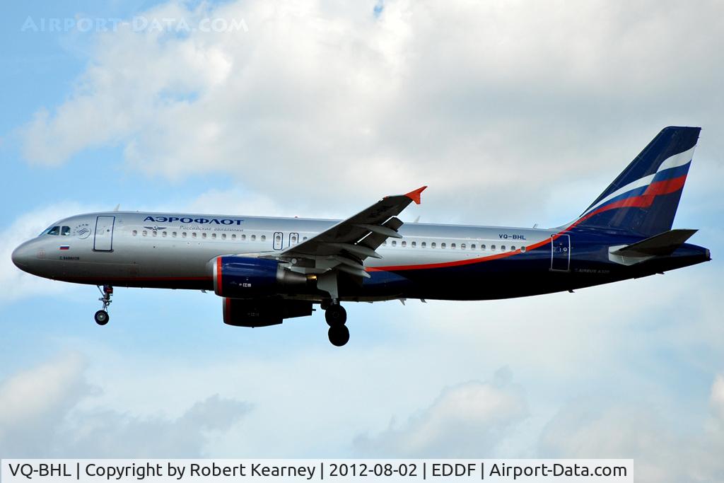 VQ-BHL, 2010 Airbus A320-214 C/N 4453, On approach for r/w 25L