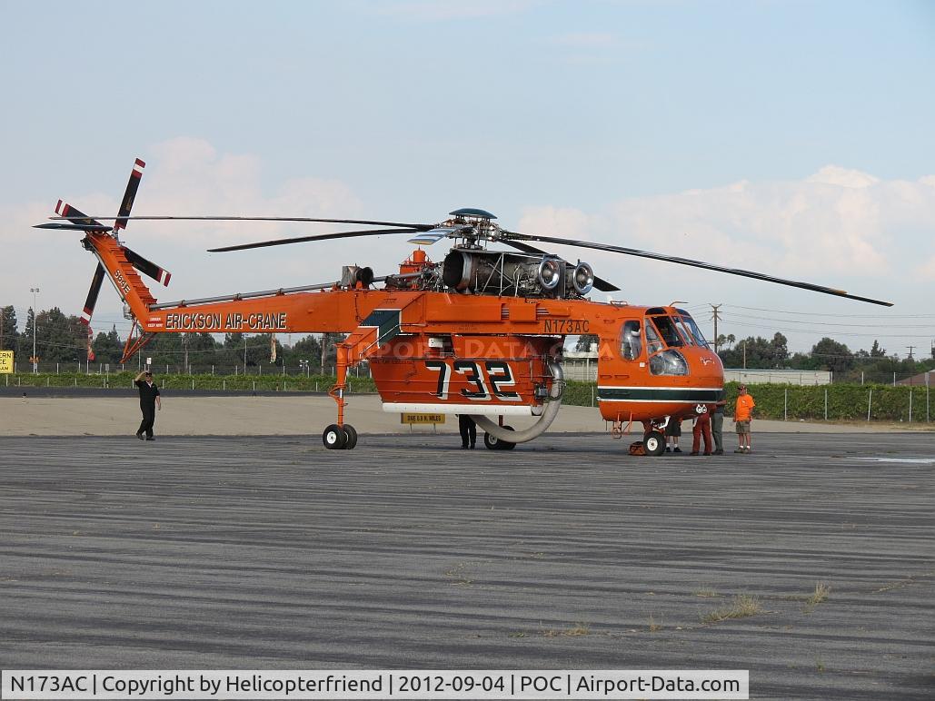 N173AC, 1967 Sikorsky S-64E C/N 64015, Christine being made ready to fly