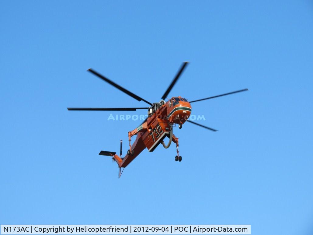 N173AC, 1967 Sikorsky S-64E C/N 64015, High enough in the air to safely turn