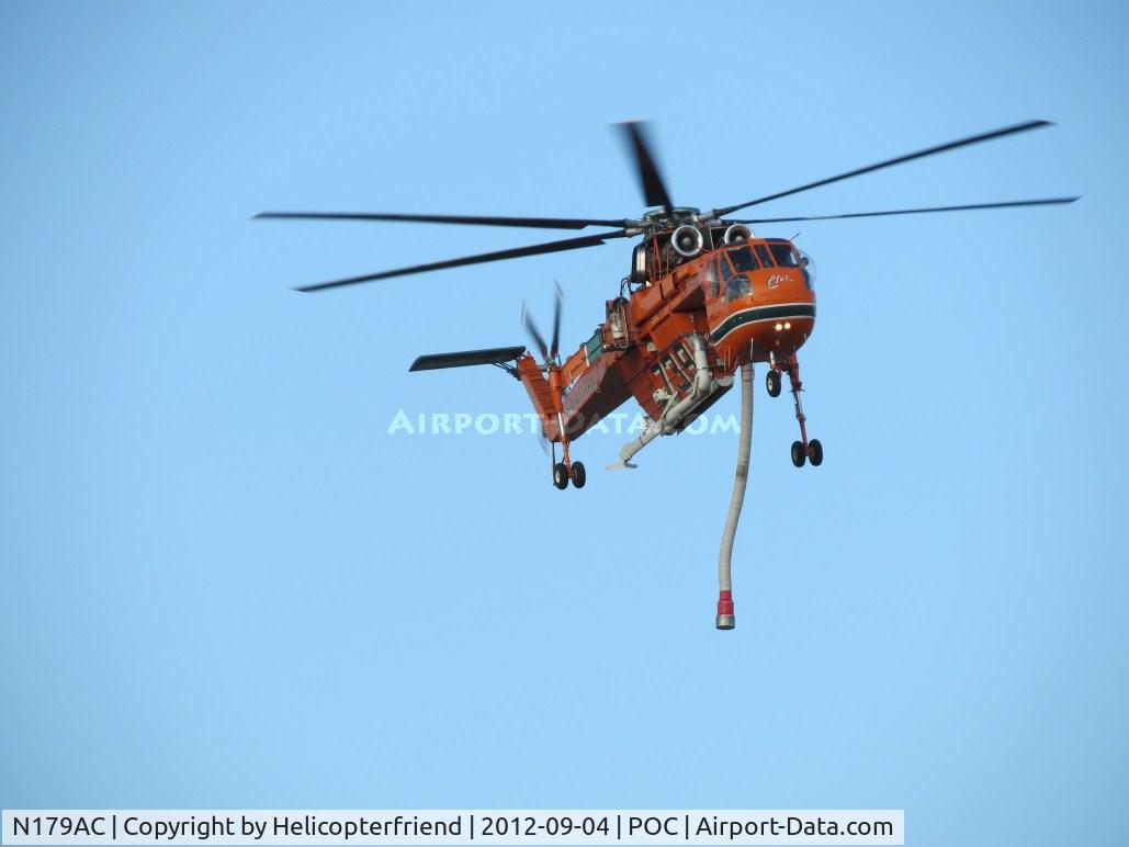 N179AC, 1970 Sikorsky S-64F Skycrane C/N 64091, Elvis is preparing to land