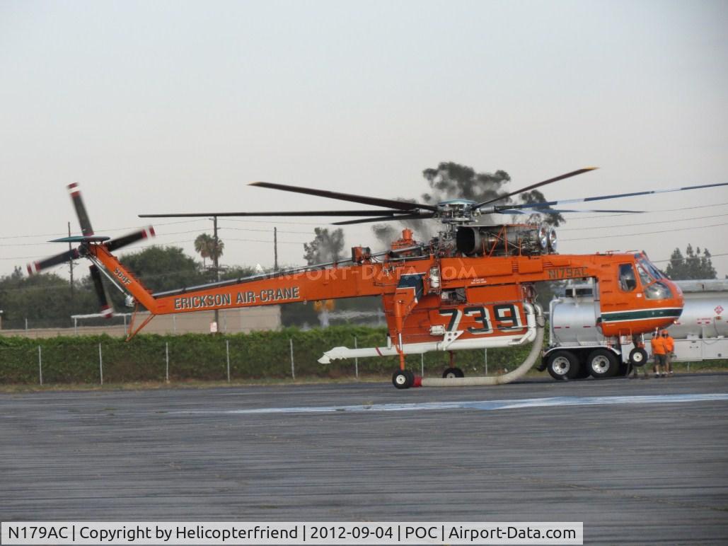 N179AC, 1970 Sikorsky S-64F Skycrane C/N 64091, Elvis starts shutting down for the day