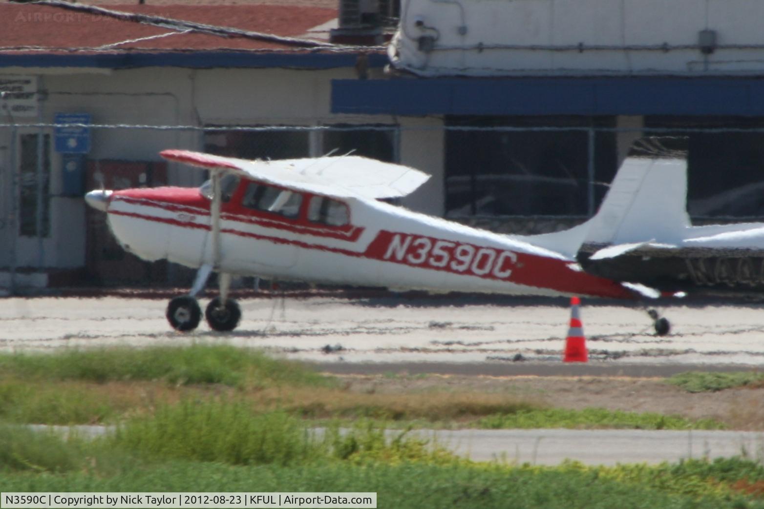 N3590C, 1955 Cessna 170B C/N 26634, Parked on the south side