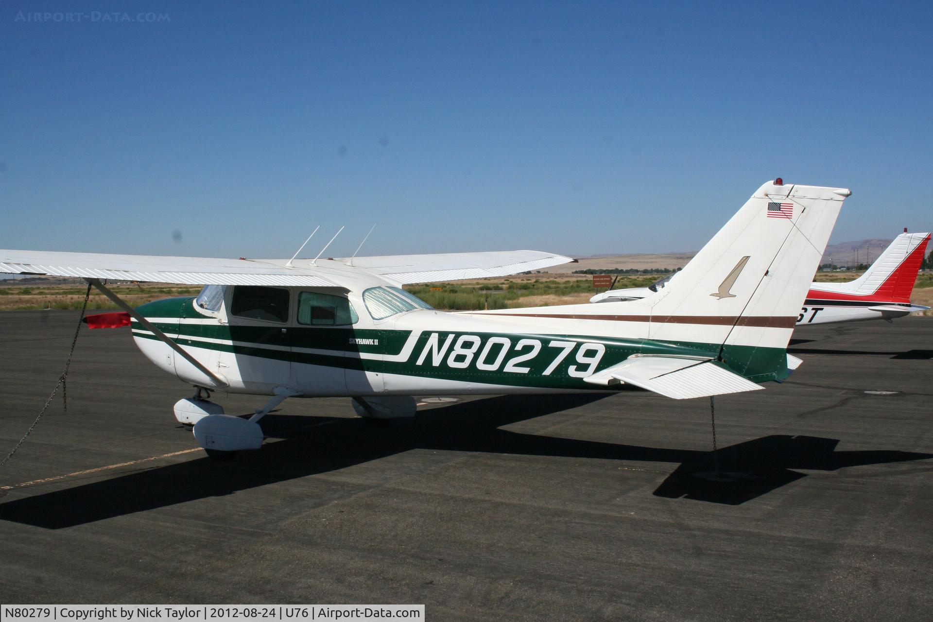 N80279, 1975 Cessna 172M C/N 17266492, Parked on the ramp.