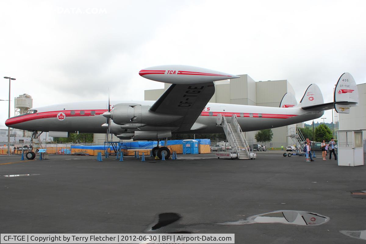 CF-TGE, 1954 Lockheed L-1049C Super Constellation C/N 4544, 1954 Lockheed L-1049C Super Constellation, c/n: 4544 at Seattle Museum of Flight
